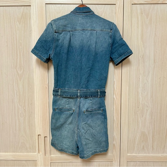 FRAME denim shorts romper jumpsuit size M - Picture 2 of 3